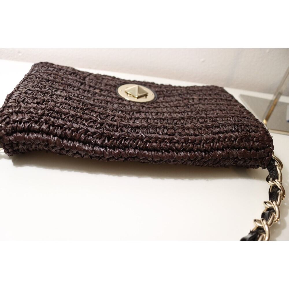 Kate Spade New York Rose Hall Monette Brown Wicker Shoulder Bag RARE! - Picture 8 of 16